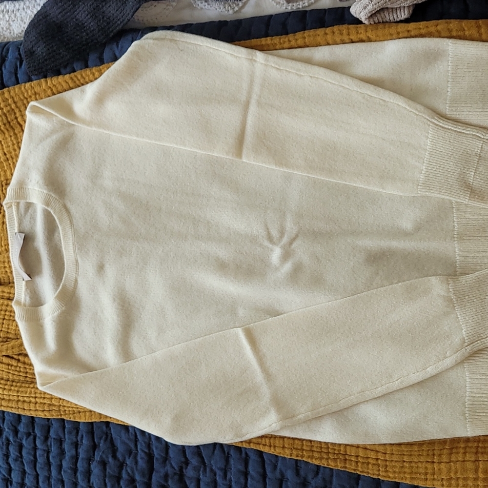 Everlane Cream Crew Neck Sweater